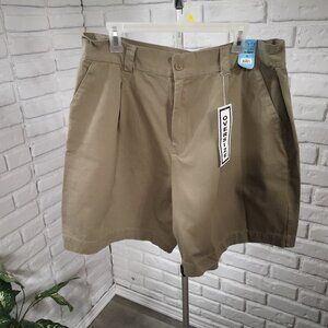 NWT Zero Xposure Men's Size 42 Army Green Pleated Front Oversize Cotton Shorts